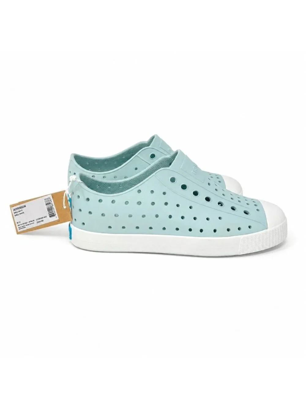 Native Jefferson Kids Slip-On Water Shoes Skip Blue Juniors J1 Lightweight EVA